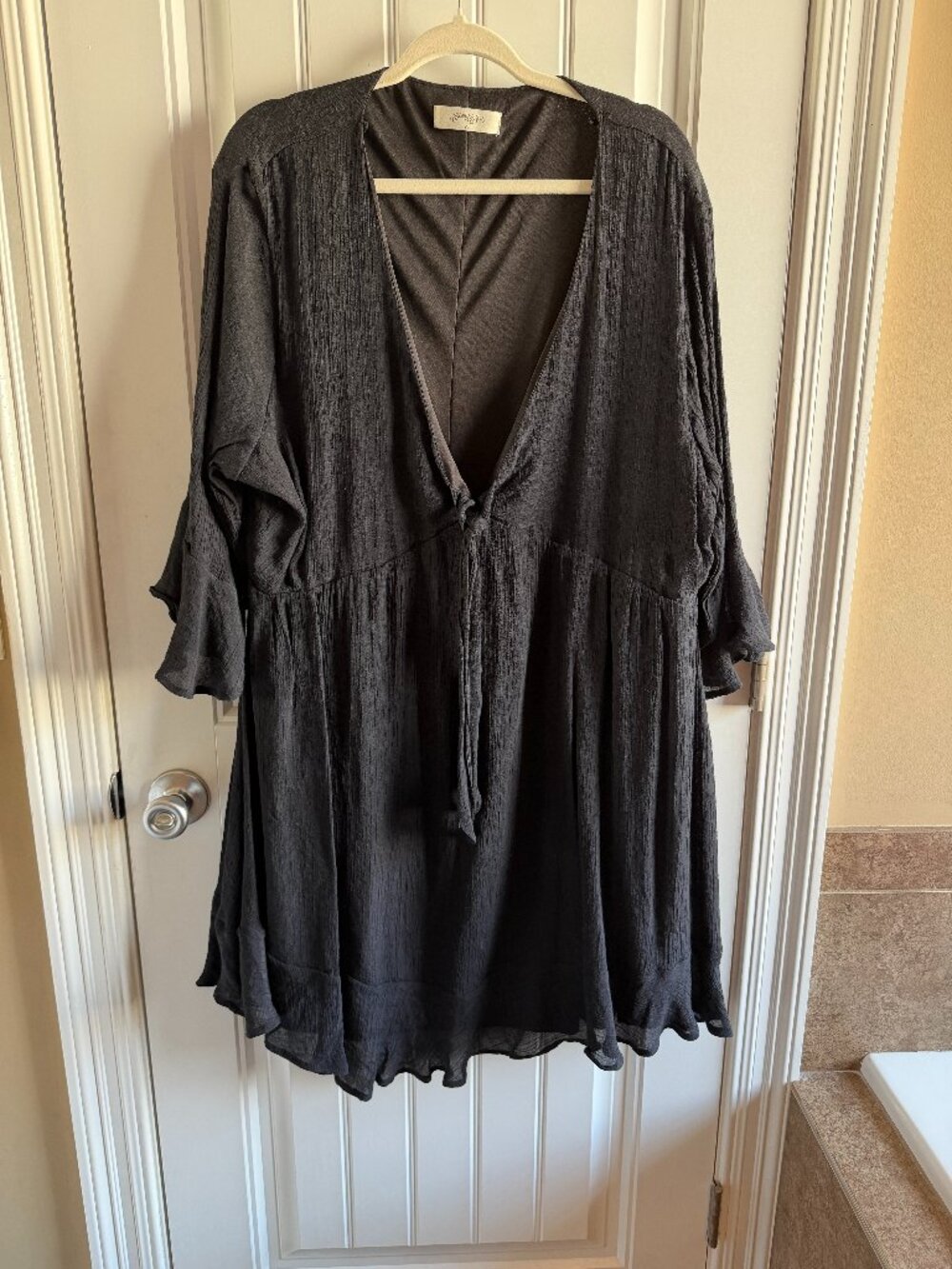 Altar'd State/Arula Black Boho Babydoll Dress 3X